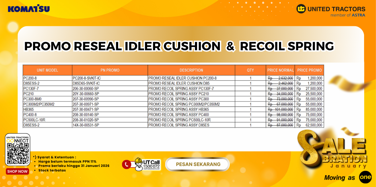 SPECIAL PROMO RECOIL SPRING and IDLER CUSHION KIT