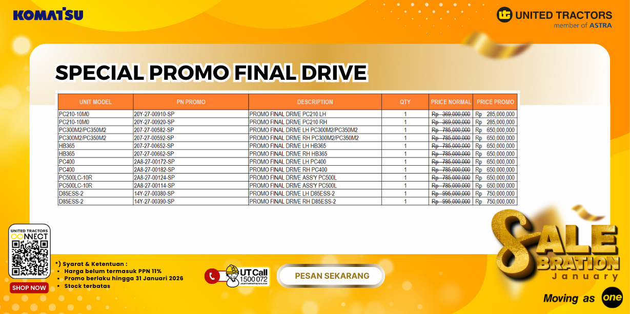 SPECIAL PROMO FINAL DRIVE ASSY