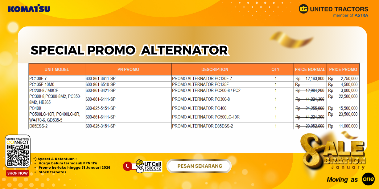 SPECIAL PROMO ALTERNATOR