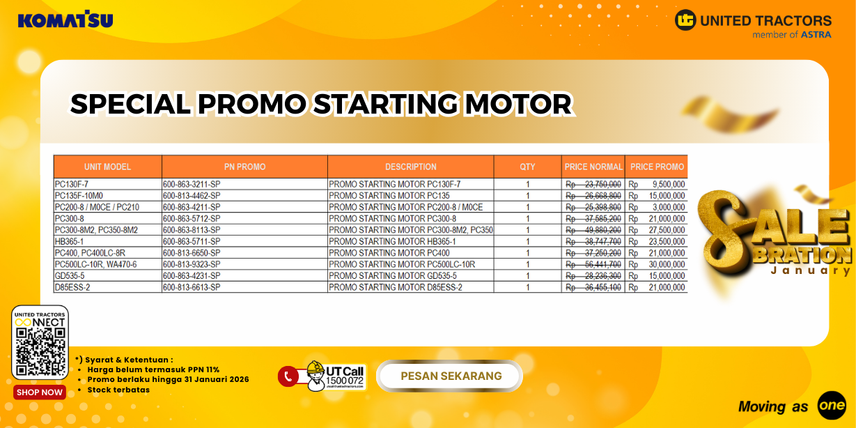 SPECIAL PROMO STARTING MOTOR