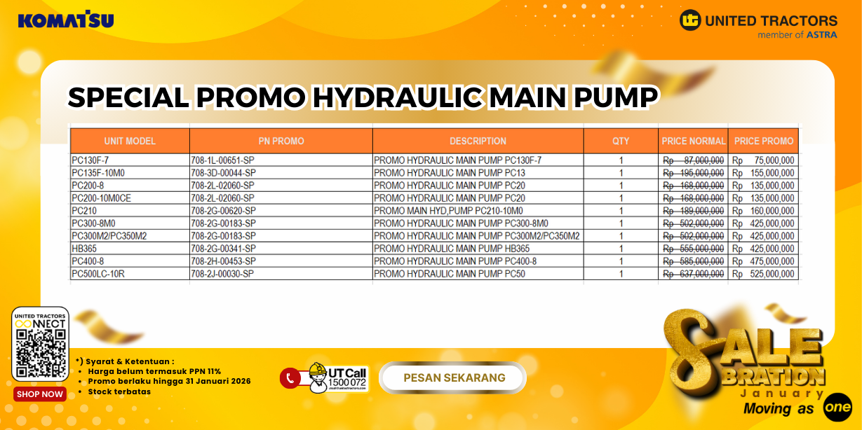 SPECIAL PROMO MAIN PUMP ASSY
