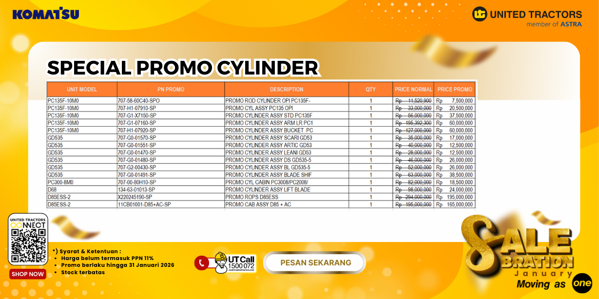 SPECIAL PROMO CYLINDER and Cabin D85